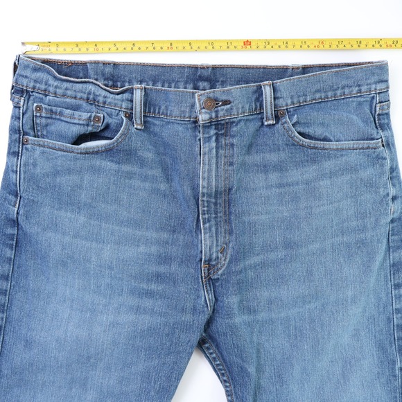 Levi's 505 Men's Regular Fit Straight Leg Jeans 42x32 Medium Wash Mexico - Picture 6 of 11